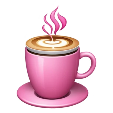 Pink coffe sticker