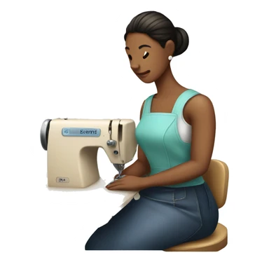 create an emoji of a seamstress sitting at the machine sewingcreate an emoji of a seamstress sitting at the machine sewing sticker