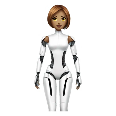 robot woman runway sticker