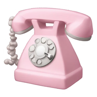 Pale pink glitter telephone sticker