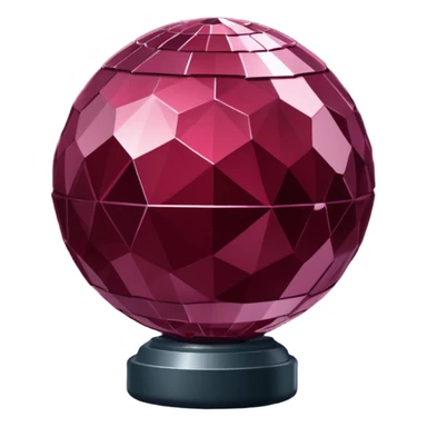 burgundy disco ball sticker