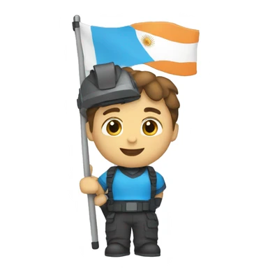 a video editor with an argentinian flag on the background sticker