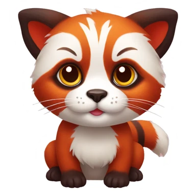 cute red-panda-cat-hybrid sticker