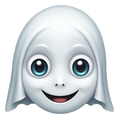 a cute ghost eye smiling sticker