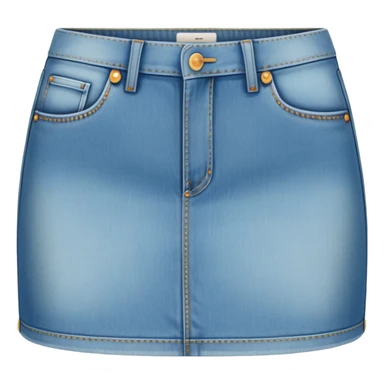 super realistic light denim mini skirt sticker