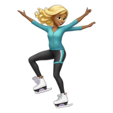 Patineuse artistique sticker