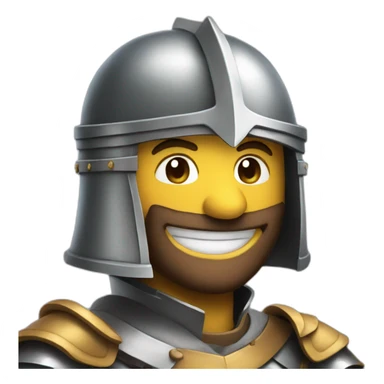 A knight smiling sticker