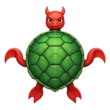 A devil in a turtle carapace sticker