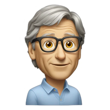 bill gates working on pc sticker