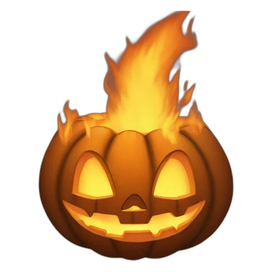 Fire inside a Jack O'lantern sticker