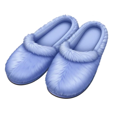periwinkle faux fur slippers sticker