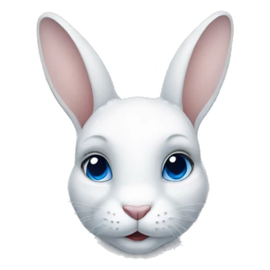 Blue eyes rabbit sticker