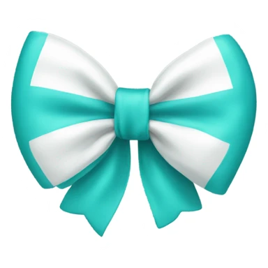 Turquoise and white bow sticker