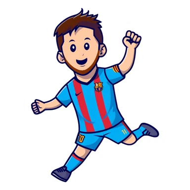 Lionel Messi celebrating goal sticker