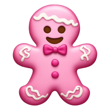 pink gingerbread sticker