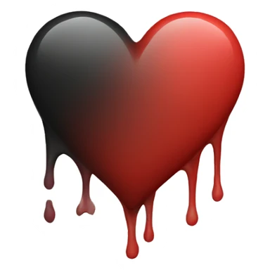 black and red faded heart sticker