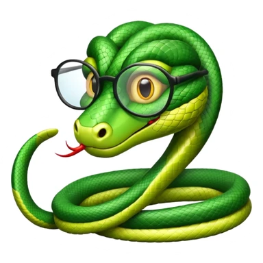 snake with glasses  sticker