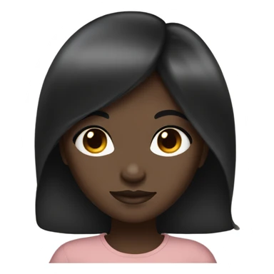A dark skinned girl with black 4c hair and brown eyes sticker