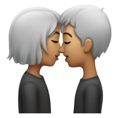two people kissing sticker