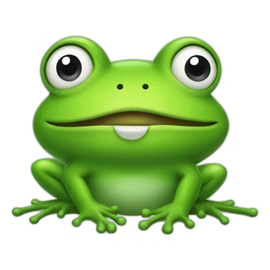 frog-styled talk cloud sticker