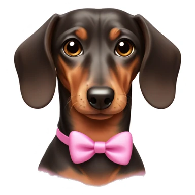 Dachshund with pink bow  sticker