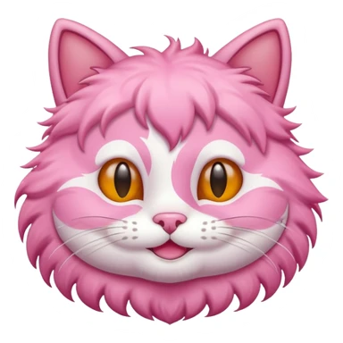 Make a cute pink cat icon sticker