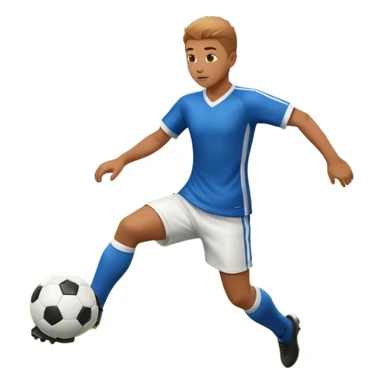 Shooting a soccer ball sticker