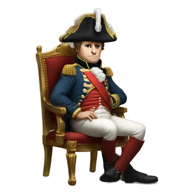 napoleon sitting there is nothing we can do pose sticker