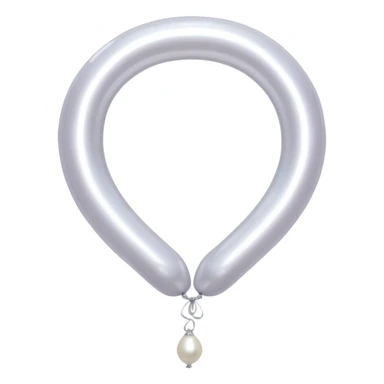 jeff koons style inflatable pearl necklace balloons sticker