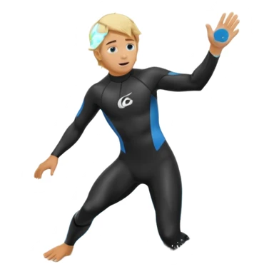 Surfer on massive wave sticker