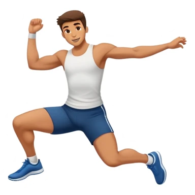 man jumping up and down sticker