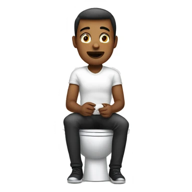 A man on toilet sticker