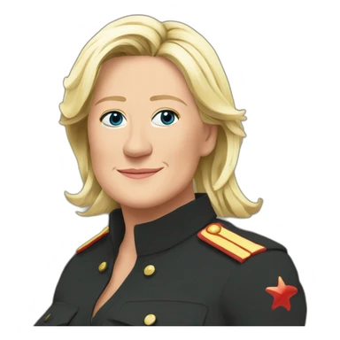 Marine le pen black sticker