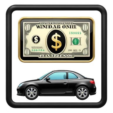 car place money benefits sticker