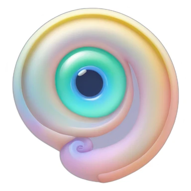 Spirale translucide et irisée aux tons pastels. sticker