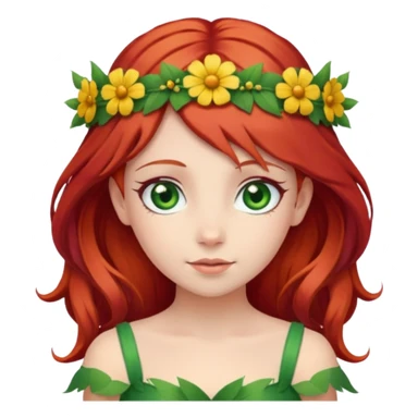 Fairy girl red hair sticker