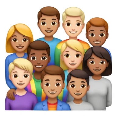 LGBTQ people together sticker