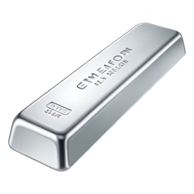 Cinematic Realistic Silver Bar, Cool and gleaming, with smooth, polished silver surfaces reflecting the light in soft, pristine highlights. The elegant shine of the metal exudes sophistication and timeless class. Soft glowing outline, capturing the essence of refined luxury and understated elegance in polished silver. sticker