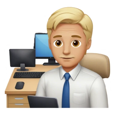 dad with blond office  sticker