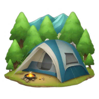 Camping en la montaña sticker