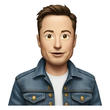 Elon musk wearing jean jacket sticker