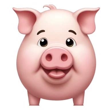 A pig with a big clefty chin  sticker