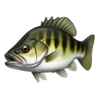 Black bass sticker