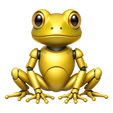 robot yellow frog sticker