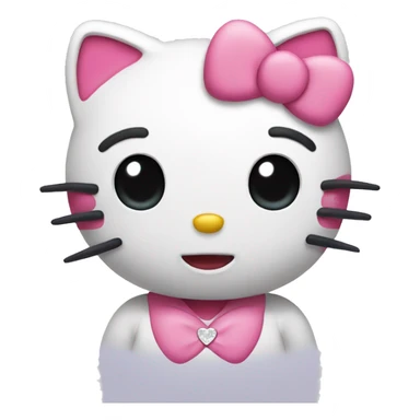 make hello kitty doing heart eyes sticker