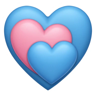 Corazón con colores azul & rosado combinado  sticker