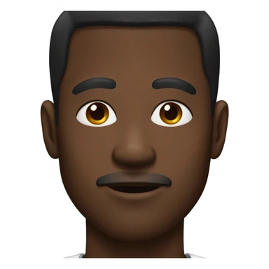 Black man with pimple on his top lip sticker