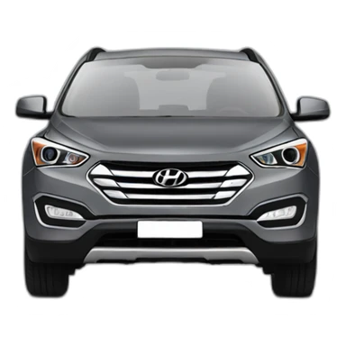 Comic drawing of Hyundai Santa Fe year 2013 dark grey sticker