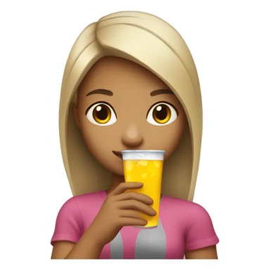 girl with drink in hand sticker