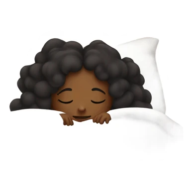 black girl in bed sleeping  sticker